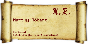 Marthy Róbert névjegykártya