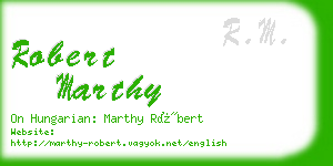 robert marthy business card